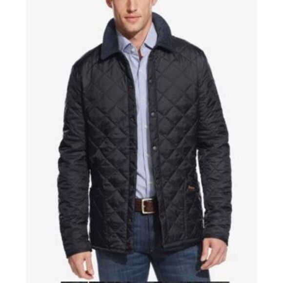 Barbour Barbour Heritage Liddesdale Quilted Jacket (Navy) Men's Clothing XL - Picture 2 of 12